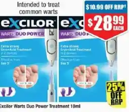 Chemist Warehouse Excilor Warts Duo Power Treatment offer