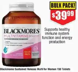 Chemist Warehouse Blackmores Sustained Release Multi for Women offer
