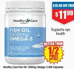 Chemist Warehouse Healthy Care Fish Oil 1000mg Omega-3 offer