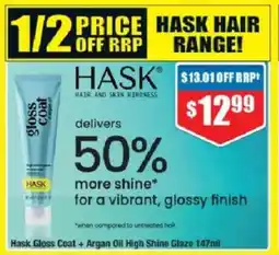 Chemist Warehouse Hask Gloss Coat + Argan Oil High Shine Glaze offer