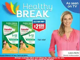 Chemist Warehouse Panadol Children 5-12 Years Tutti Frutti offer