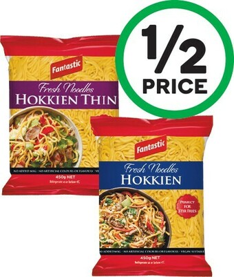 Woolworths Fantastic Noodles Varieties 350-450g – From the Fridge offer