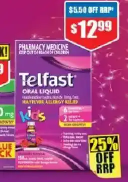 Chemist Warehouse Telfast 180mg Kids Oral Liquid offer
