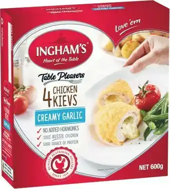 Woolworths Ingham’s Creamy Garlic Chicken Duets 600g offer