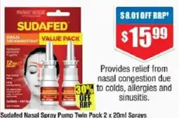 Chemist Warehouse Sudafed Nasal Spray Pump offer