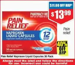 Chemist Warehouse Pain Relief Naproxen Liquid Capsules offer
