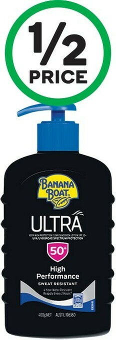 Woolworths Banana Boat Ultra SPF50+ Sunscreen Pump 400g# offer