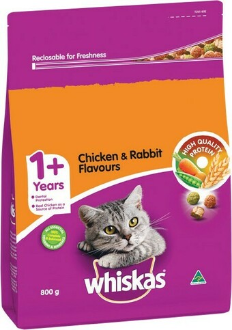 Woolworths Whiskas Dry Cat Food 800g offer
