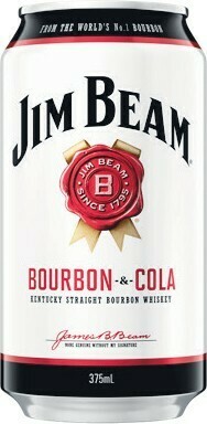 Woolworths Jim Beam White Label & Cola Cans 24x375ml offer