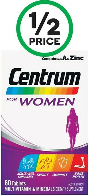 Woolworths Centrum for Women Multivitamin Pk 60~ offer