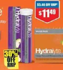 Chemist Warehouse Hydralyte Electrolyte Effervescent Apple Blackcurrant offer