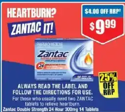 Chemist Warehouse Zantac Double Strength 24 Hour 300mg offer