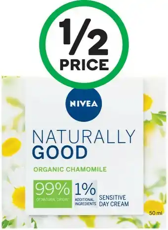 Woolworths Nivea Naturally Good Radiance Day Cream 50ml offer
