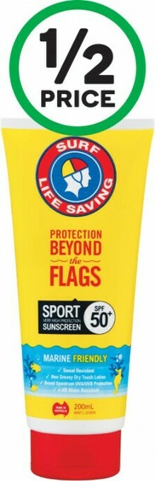 Woolworths Surf Life Saving Sunscreen Sport SPF50+ 200ml* offer