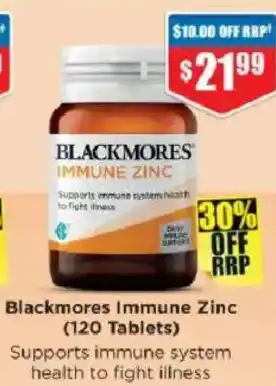 Chemist Warehouse Blackmores Immune Zinc offer