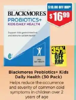 Chemist Warehouse Blackmores Probiotics+ Kids Daily Health offer