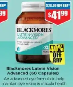 Chemist Warehouse Blackmores Lutein Vision Advanced offer