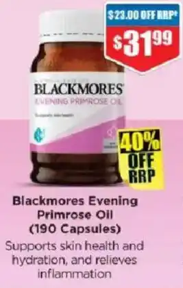 Chemist Warehouse Blackmores Evening Primrose Oil offer
