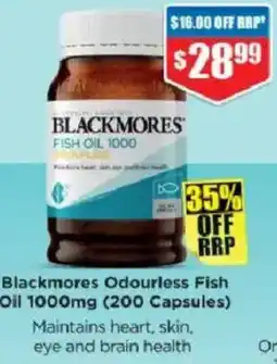 Chemist Warehouse Blackmores Odourless Fish Oil 1000mg offer