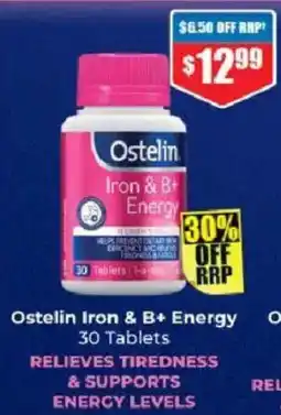 Chemist Warehouse Ostelin Iron & B+ Energy offer