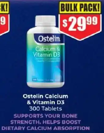 Chemist Warehouse Ostelin Calcium & Vitamin D3 offer
