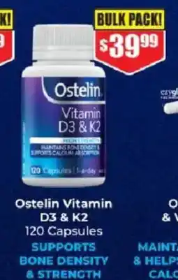 Chemist Warehouse Ostelin Vitamin D3 & K2 offer