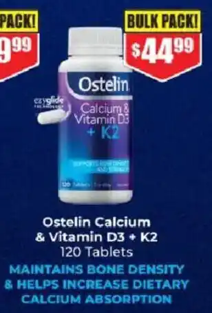 Chemist Warehouse Ostelin Calcium & Vitamin D3 + K2 offer