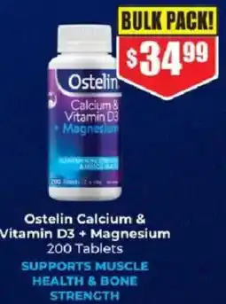 Chemist Warehouse Ostelin Calcium & Vitamin D3 + Magnesium offer