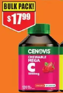 Chemist Warehouse Cenovis chewable mega c 1000mg berry offer