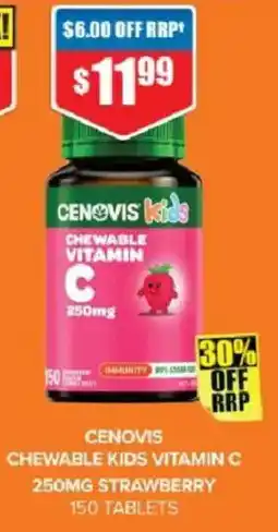Chemist Warehouse Cenovis chewable kids vitamin c strawberry offer