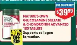Chemist Warehouse Nature's own & chondroitin advanced offer
