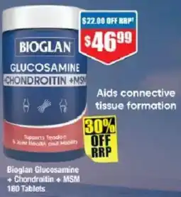 Chemist Warehouse Bioglan Glucosamine +Chondroitin + MSM offer