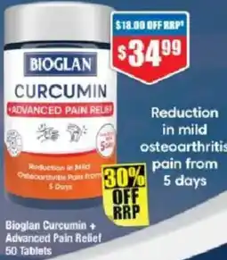 Chemist Warehouse Bioglan Curcumin a Advanced Pain Relief offer