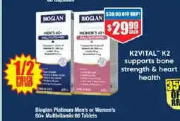 Chemist Warehouse Bioglan Platinum Men's or Women's 60+ Multivitamin offer