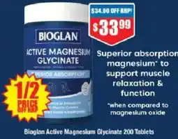 Chemist Warehouse Bioglan Active Magnesium Glycinate offer