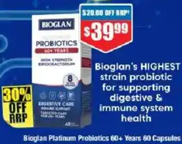 Chemist Warehouse Bioglan Platinum Probiotics 60+ Years offer