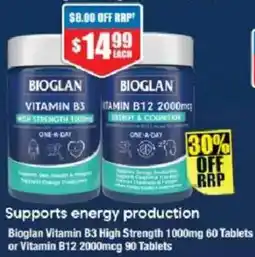 Chemist Warehouse Bioglan Vitamin B3 High Strength 1000mg offer