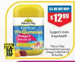 Chemist Warehouse "Nature's Way Kids Smart Vita Gummies Omega-3 DHA Fish Oil offer