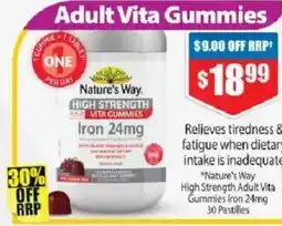 Chemist Warehouse "Nature's Way High Strength Adult Vita Gummies Iron offer