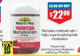Chemist Warehouse "Nature's Way Adult Vita Gummies Metabolism and Energy offer
