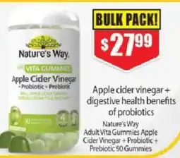Chemist Warehouse Nature's Way Adult Vita Gummies Apple Cider Vinegar+Probiotic + Prebiotic offer