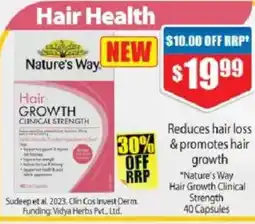 Chemist Warehouse Nature's Way Hair Growth Clinical Strength offer
