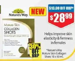 Chemist Warehouse *Nature's Way Mature Skin Collagen Shots offer