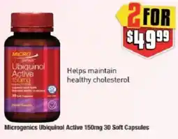 Chemist Warehouse Microgenics Ubiquinol Active offer