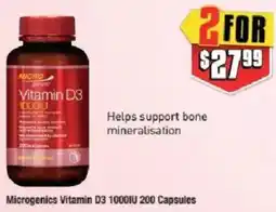 Chemist Warehouse Microgenics Vitamin D3 1000IU offer