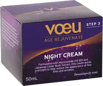Woolworths Voeu Age Rejuvenate Night Cream 50ml offer
