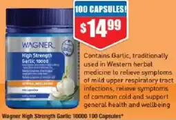 Chemist Warehouse Wagner High Strength Garlic 10000 offer