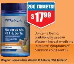 Chemist Warehouse Wagner Horseradish Vitamin C & Garlic offer