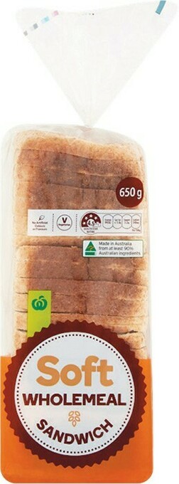 Woolworths Woolworths Wholemeal Sandwich Soft 650g offer