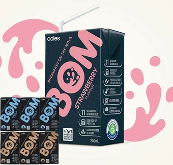 Coles Coles BOM Liquid Breakfast 3x250mL offer
